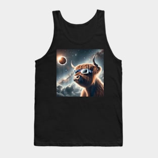 2024 Solar Eclipse Highland Cow ing Totality Tank Top